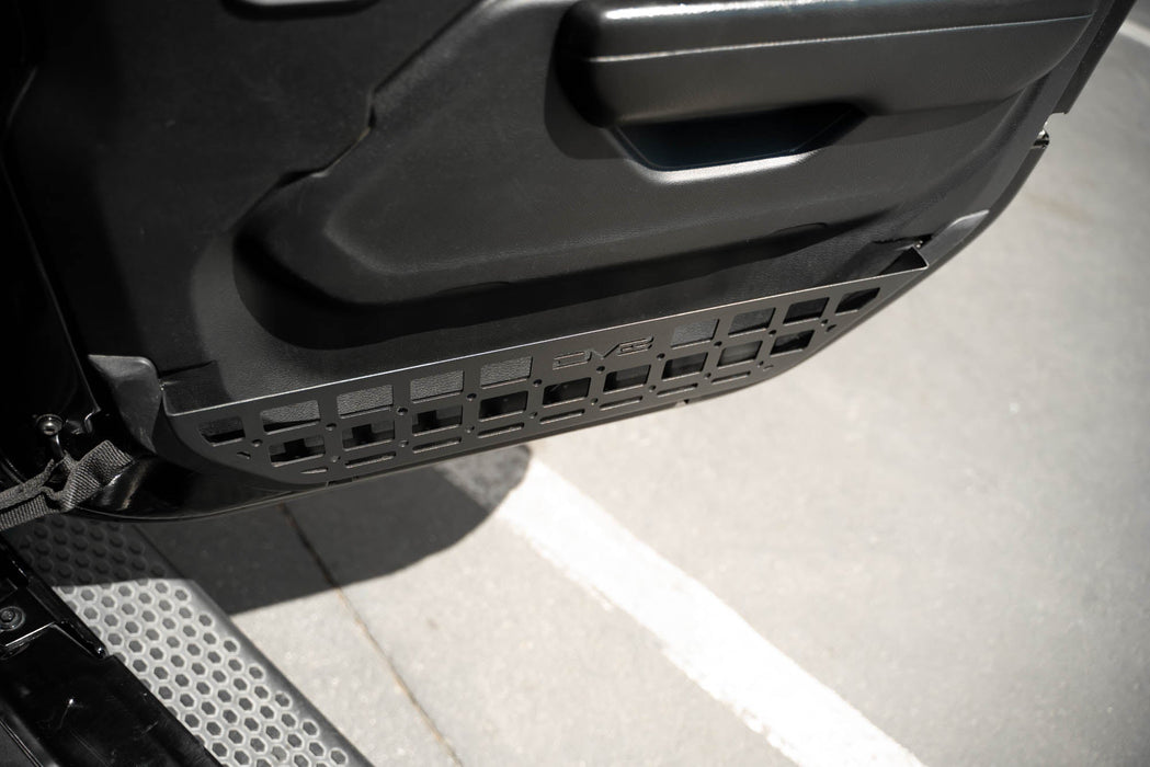 DV8 Offroad 2018-2026 Jeep Wrangler JL & Gladiator JT Slim Front Door Molle Pockets – installed on vehicle, image 10 of 15