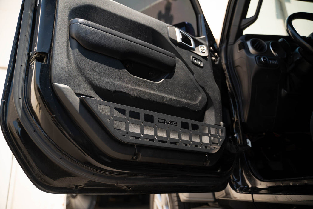 DV8 Offroad 2018-2026 Jeep Wrangler JL & Gladiator JT Slim Front Door Molle Pockets – installed on vehicle, image 3 of 15