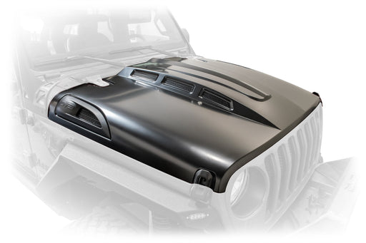 DV8 Offroad 2018-2026 Jeep Wrangler JL & Gladiator JT Heat Dispersion Hood – on the trail, image 1 of 19