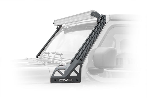 DV8 Offroad 2018-2026 Jeep Wrangler JL & Gladiator JT A-Pillar Mounted Rail System – on the trail, image 1 of 5