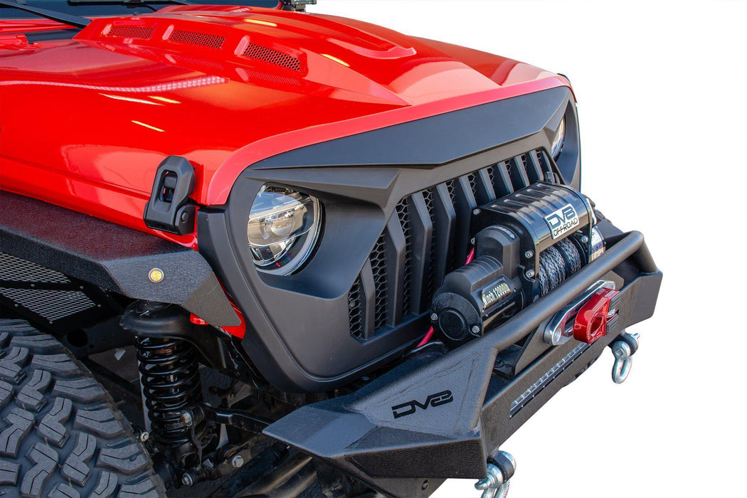 DV8 Offroad 2020-2026 Jeep Wrangler JL & Gladiator JT Replacement Grille Black – on the trail, image 10 of 16