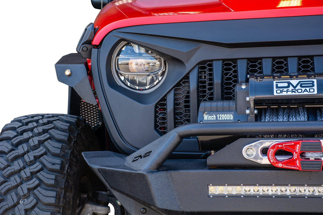 DV8 Offroad 2020-2026 Jeep Wrangler JL & Gladiator JT Replacement Grille Black – on the trail, image 8 of 16