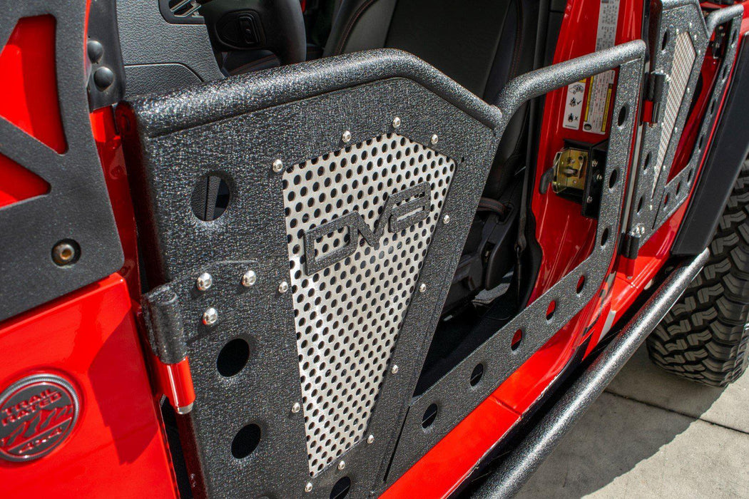 DV8 Offroad 2018-2025 Jeep JL & JT Front Rock Doors – on the trail, image 5 of 7