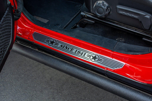 DV8 Offroad 2018-2026 Jeep Wrangler JL & Gladiator JT Sill Plates Front – on the trail, image 2 of 2