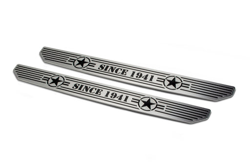DV8 Offroad 2018-2026 Jeep Wrangler JL & Gladiator JT Sill Plates Front – on the trail, image 1 of 2