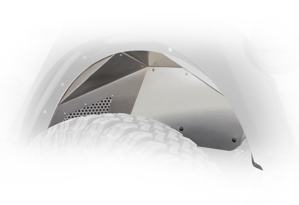 DV8 Offroad 2018-2023 Jeep JL Rear Inner Fenders Black – on the trail, image 5 of 5