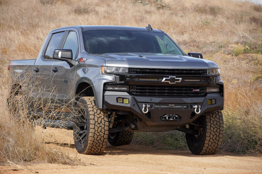 DV8 Offroad 2019-2021 Chevy Silverado 1500 Spec Series Front Bumper – installed on vehicle, image 2 of 20