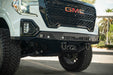 DV8 Offroad 2019-2021 GMC Sierra 1500 Spec Series Front Bumper – installed on vehicle, image 7 of 16