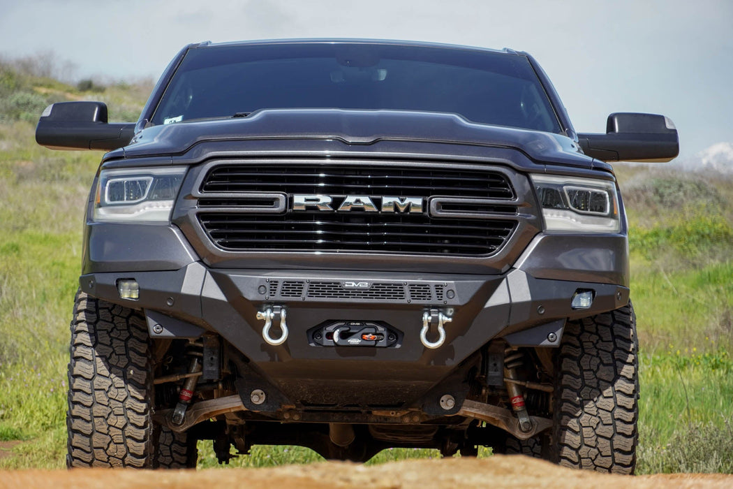 DV8 Offroad 2019-2024 Ram 1500 Skid Plate for Spec Series Bumper – installed on vehicle, image 4 of 9