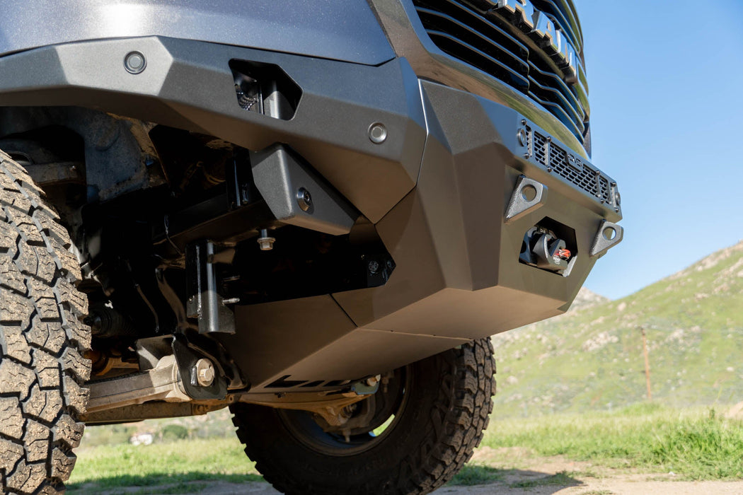 DV8 Offroad 2019-2024 Ram 1500 Skid Plate for Spec Series Bumper – installed on vehicle, image 5 of 9