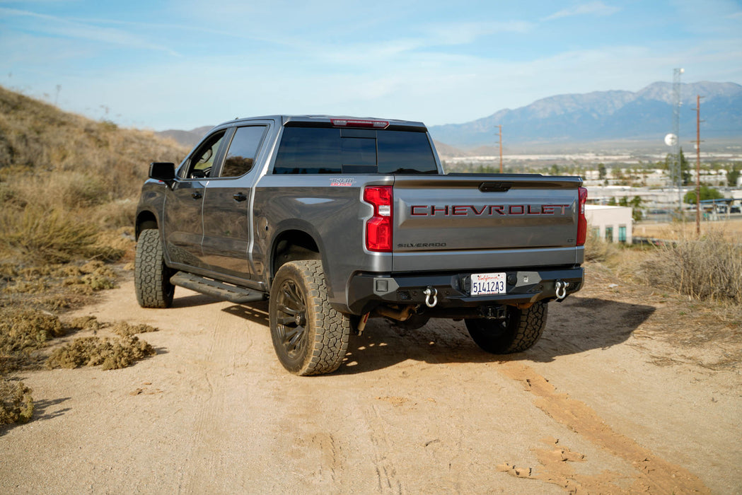 DV8 Offroad 2019-2026 Chevy/GMC 1500 Spec Series Rear Bumper – installed on vehicle, image 11 of 20