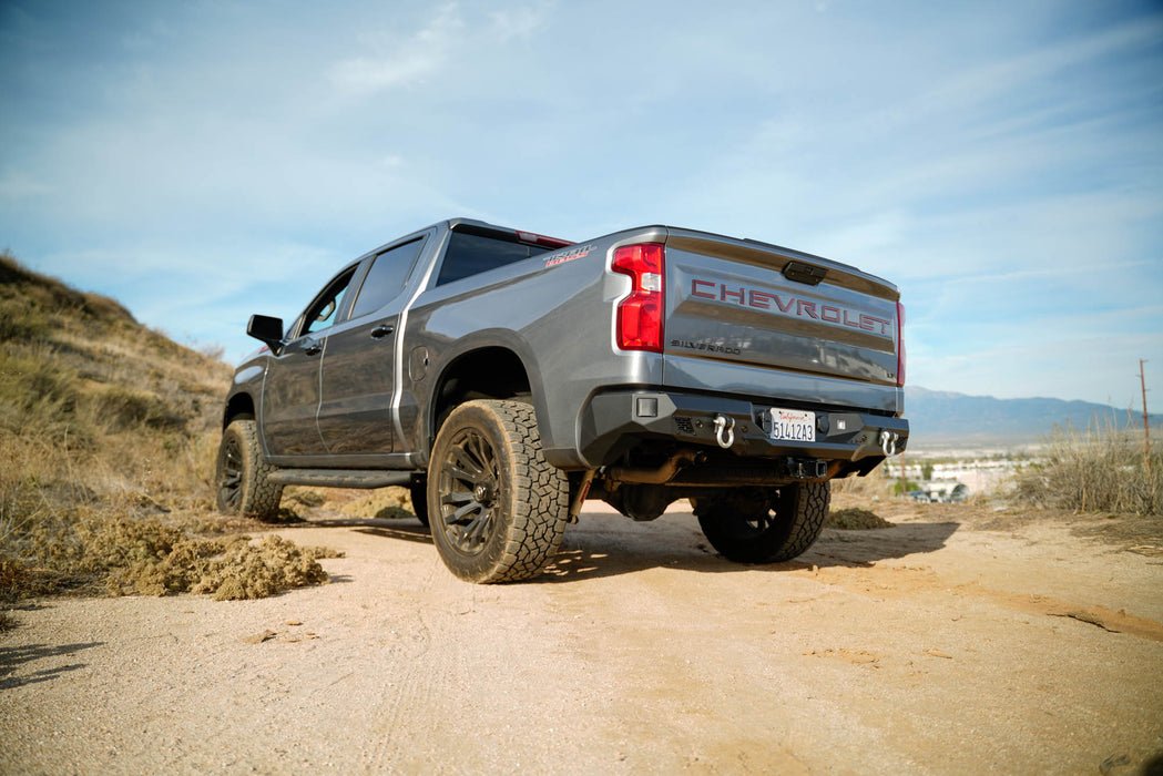 DV8 Offroad 2019-2026 Chevy/GMC 1500 Spec Series Rear Bumper – installed on vehicle, image 12 of 20