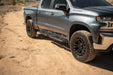 DV8 2019-2026 GMC Sierra 1500 & Chevrolet Silverado 1500 Crew Cab OE Plus Side Steps – installed on vehicle, image 11 of 19