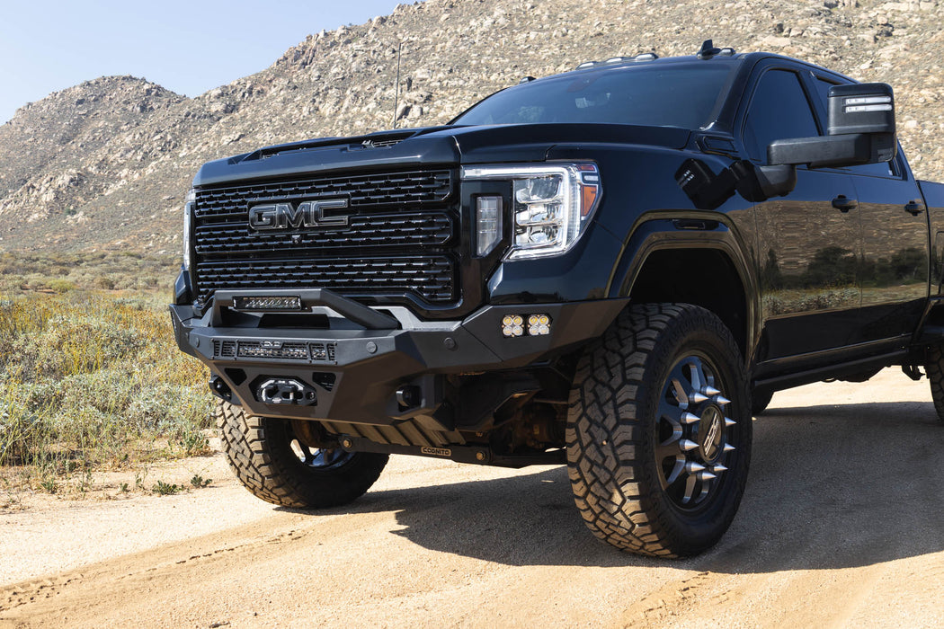 DV8 Offroad 2020-2023 GMC Sierra 2500/3500 Spec Series Front Bumper – on the trail, image 13 of 15