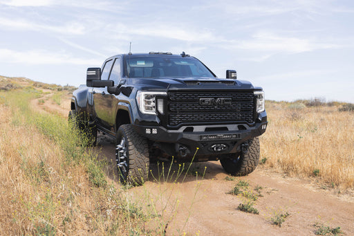 DV8 Offroad 2020-2023 GMC Sierra 2500/3500 Spec Series Front Bumper – on the trail, image 2 of 15