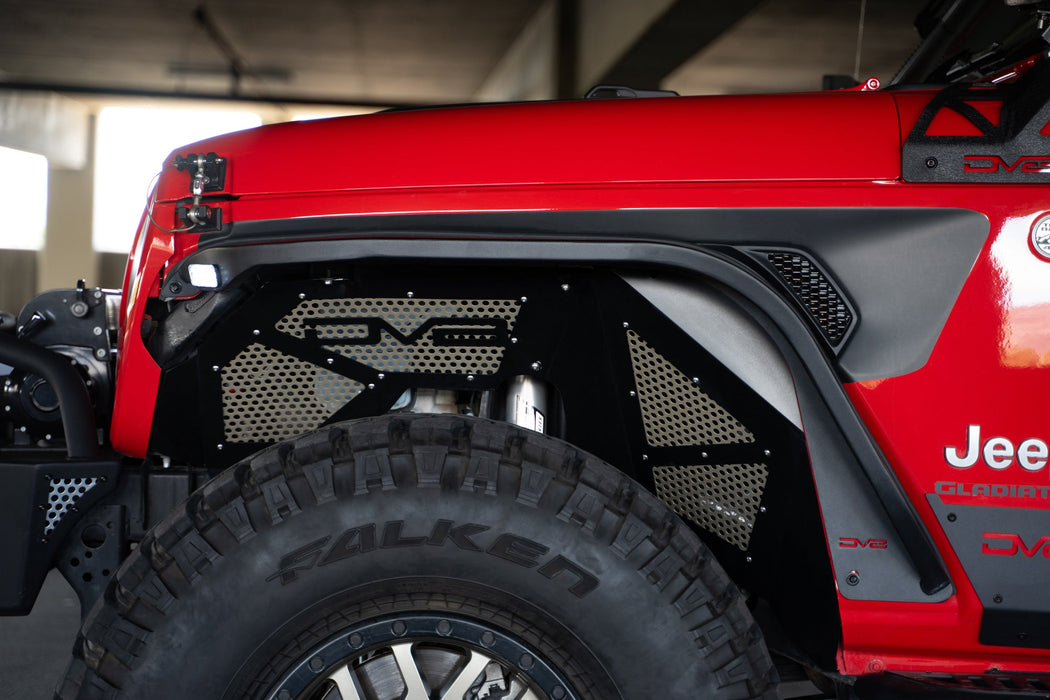 DV8 Offroad 2020-2026 Jeep Gladiator JT Slim Fender Flares – installed on vehicle, image 2 of 20