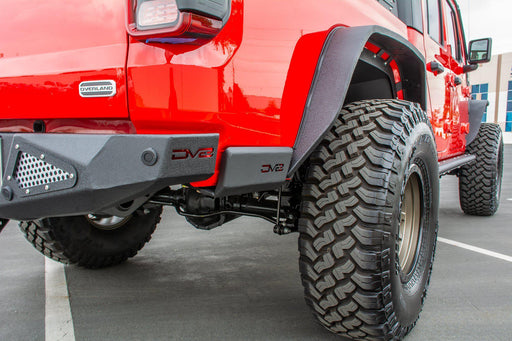 DV8 Offroad 2020-2026 Jeep Gladiator JT Bedside Rock Sliders – on the trail, image 2 of 6