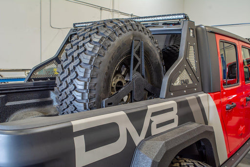 DV8 Offroad 2020-2025 Jeep Gladiator JT Stand Up Spare Tire Mount – on the trail, image 2 of 8