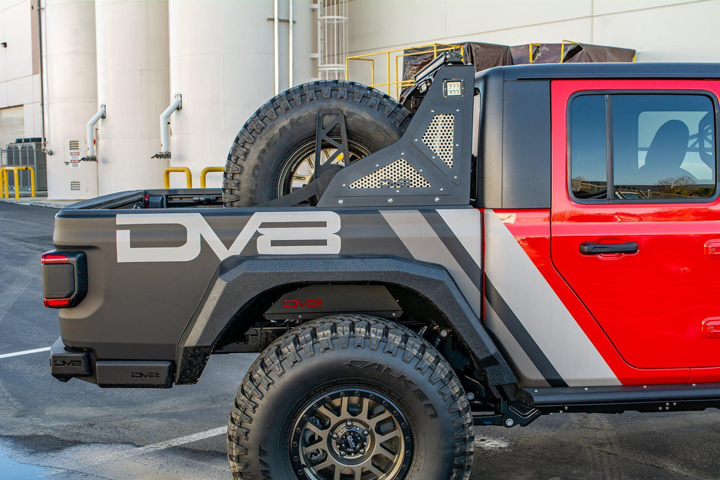 DV8 Offroad 2020-2025 Jeep Gladiator JT Stand Up Spare Tire Mount – on the trail, image 6 of 8