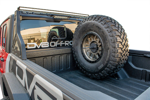 DV8 Offroad 2020-2025 Jeep Gladiator JT Stand Up Spare Tire Mount – on the trail, image 1 of 8