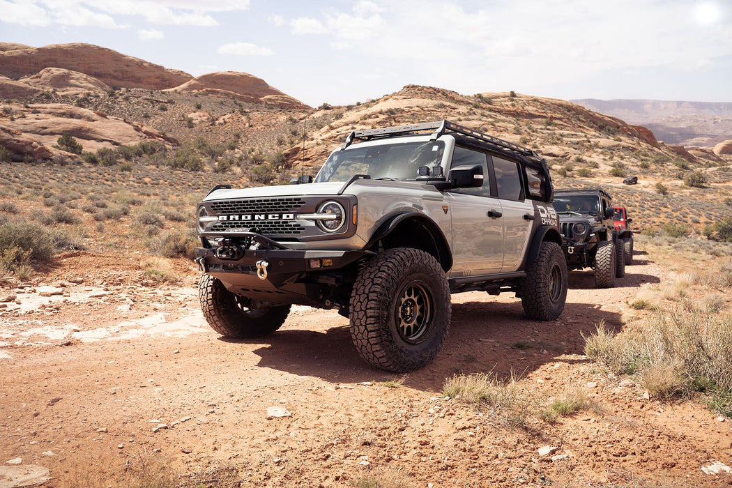 DV8 Offroad 2021-2025 Ford Bronco 4-Door Soft Top Roof Rack – on the trail, image 5 of 20