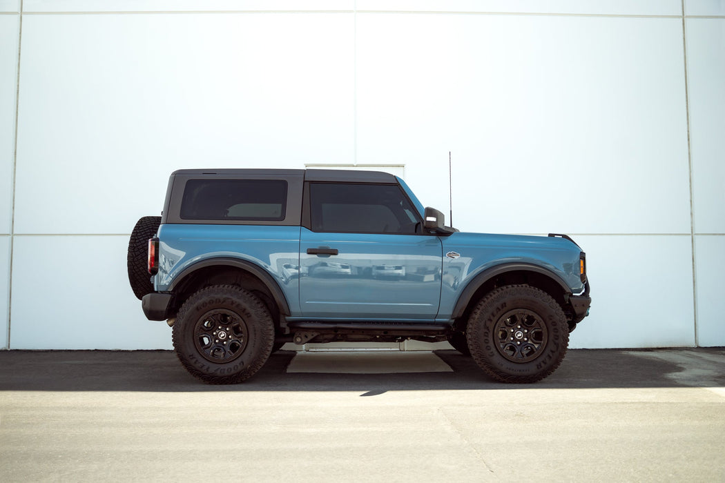 DV8 Offroad 2021-2026 Ford Bronco 2-Door Pinch Weld Covers – installed on vehicle, image 8 of 12