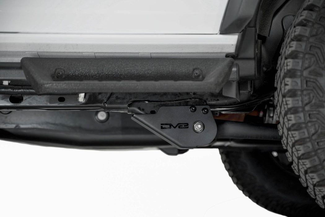 DV8 Offroad 2021-2026 Ford Bronco Trailing Arm Skid Plates No OEM Skid – installed on vehicle, image 3 of 11