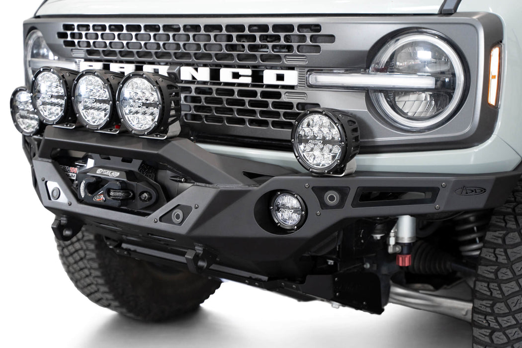 Addictive Desert Designs 2021-2026 Ford Bronco Krawler Front Bumper – installed on vehicle, image 5 of 18