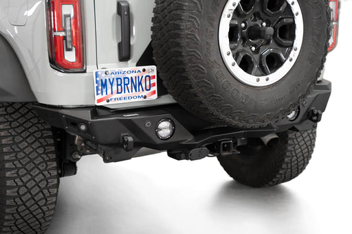 Addictive Desert Designs 2021-2026 Ford Bronco Krawler Rear Bumper – installed on vehicle, image 1 of 12