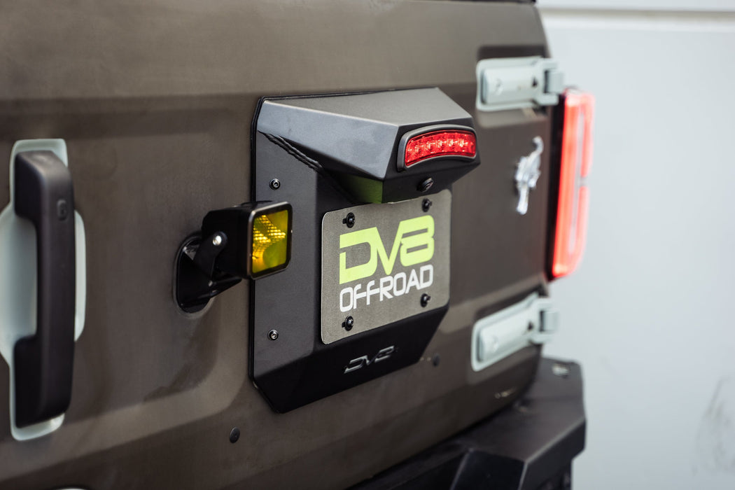 DV8 Offroad 2021-2026 Ford Bronco Spare Tire Delete – installed on vehicle, image 13 of 18