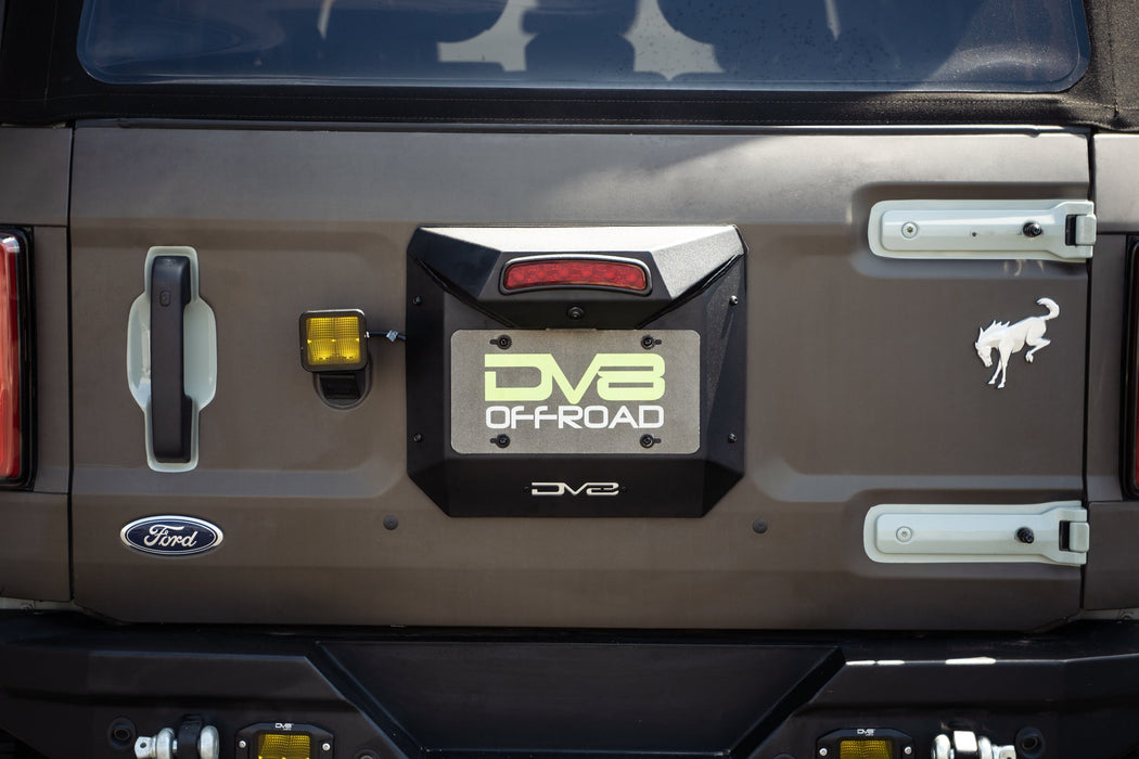 DV8 Offroad 2021-2026 Ford Bronco Spare Tire Delete – installed on vehicle, image 8 of 18