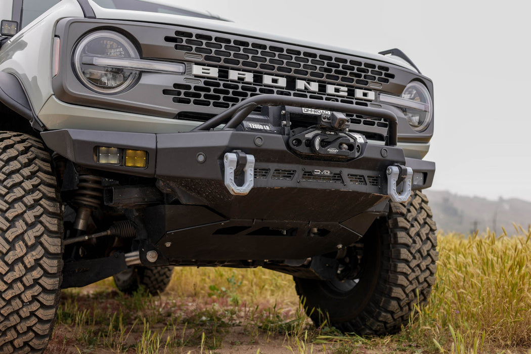 DV8 Offroad 2021-2026 Ford Bronco Spec Series Front Bumper – installed on vehicle, image 2 of 20