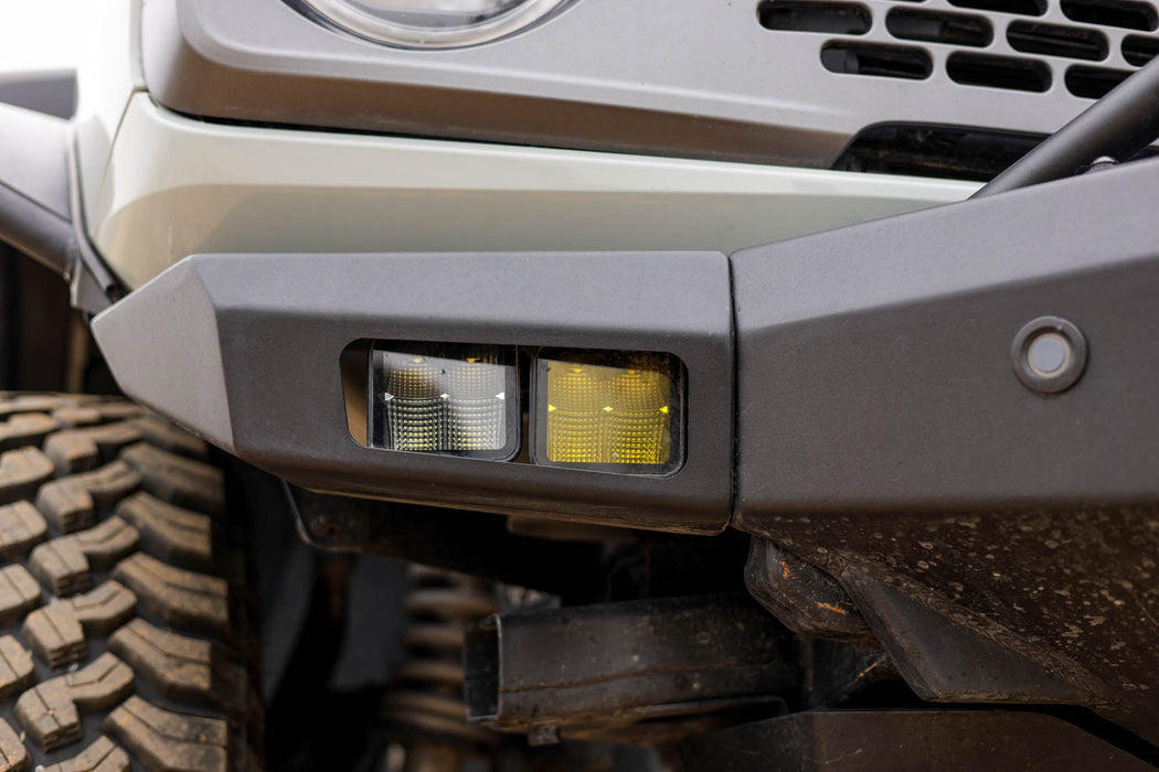 DV8 Offroad 2021-2026 Ford Bronco Spec Series Front Bumper – installed on vehicle, image 16 of 20