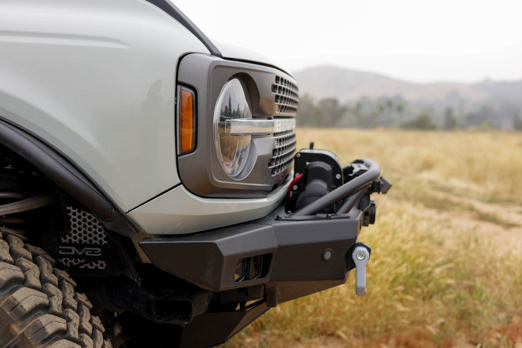 DV8 Offroad 2021-2026 Ford Bronco Spec Series Front Bumper – installed on vehicle, image 6 of 20