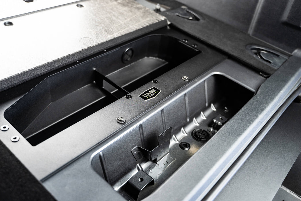 DV8 Offroad 2021-2026 Ford Bronco Air Compressor Mount & Storage Box – installed on vehicle, image 7 of 11