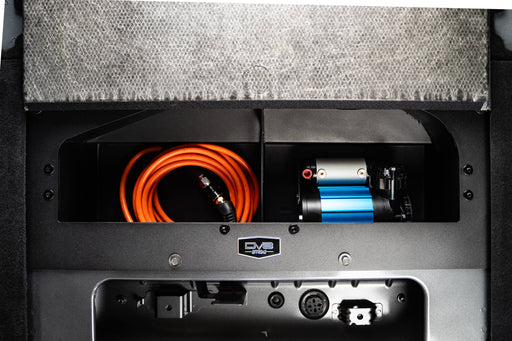 DV8 Offroad 2021-2026 Ford Bronco Air Compressor Mount & Storage Box – installed on vehicle, image 2 of 11
