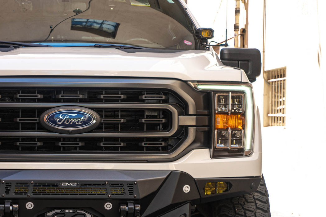 DV8 Offroad 2021-2026 Ford F-150 Adaptive Cruise Control Relocation Bracket – installed on vehicle, image 2 of 6