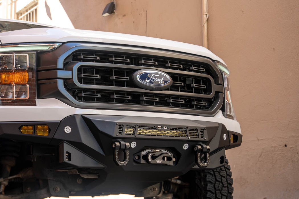DV8 Offroad 2021-2026 Ford F-150 Adaptive Cruise Control Relocation Bracket – installed on vehicle, image 3 of 6