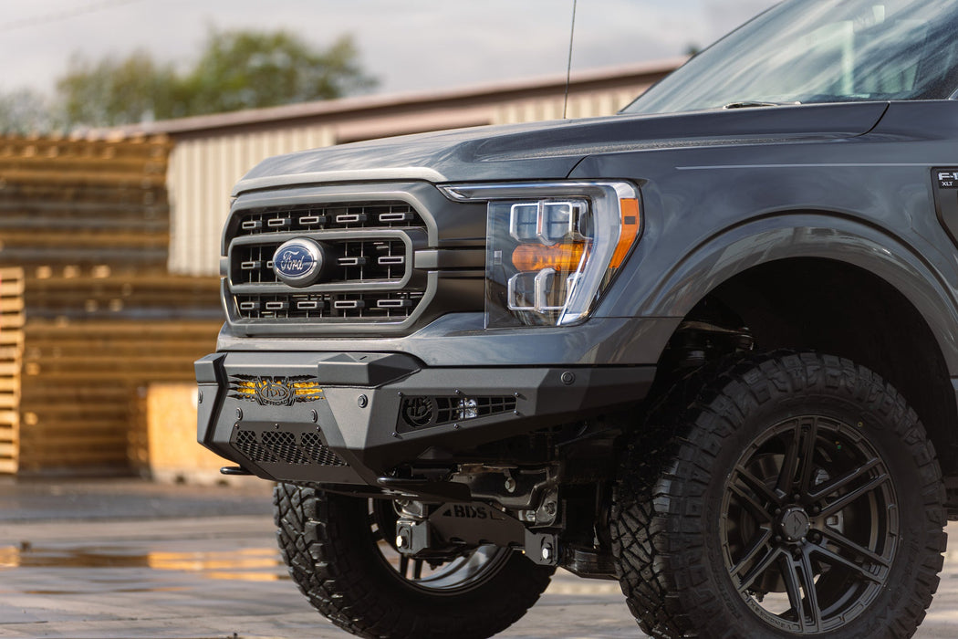 Addictive Desert Designs 2021-2023 Ford F-150 HoneyBadger Front Bumper – on the trail, image 12 of 20