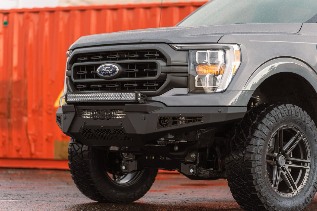 Addictive Desert Designs 2021-2023 Ford F-150 HoneyBadger Front Bumper – on the trail, image 13 of 20