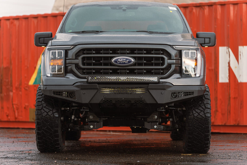 Addictive Desert Designs 2021-2023 Ford F-150 HoneyBadger Front Bumper – on the trail, image 18 of 20