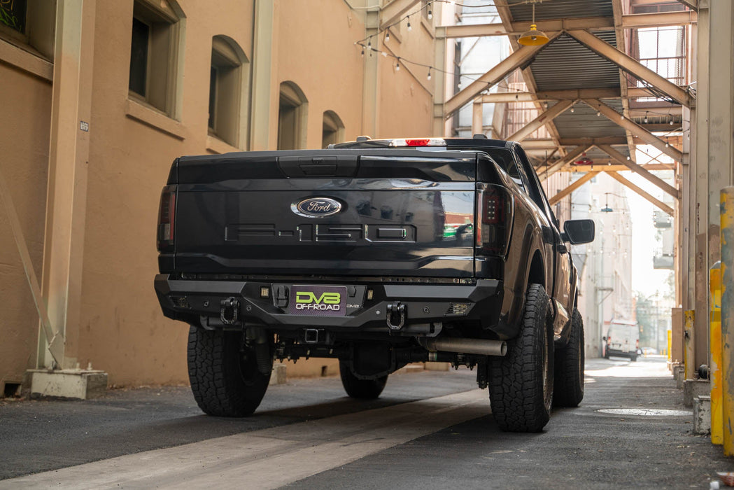 DV8 Offroad 2021-2023 Ford F-150 Spec Series Rear Bumper – installed on vehicle, image 6 of 13