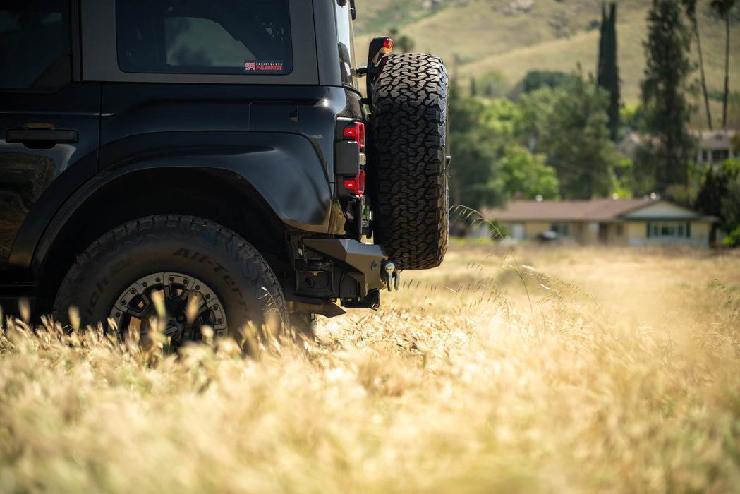 DV8 Offroad 2021-2026 Ford Bronco Spec Series Rear Bumper – installed on vehicle, image 8 of 18