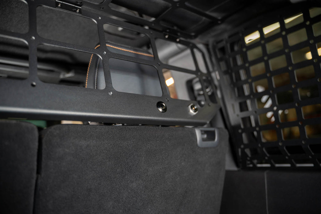 DV8 Offroad 2021-2024 Ford Bronco Dog Barrier – installed on vehicle, image 20 of 20