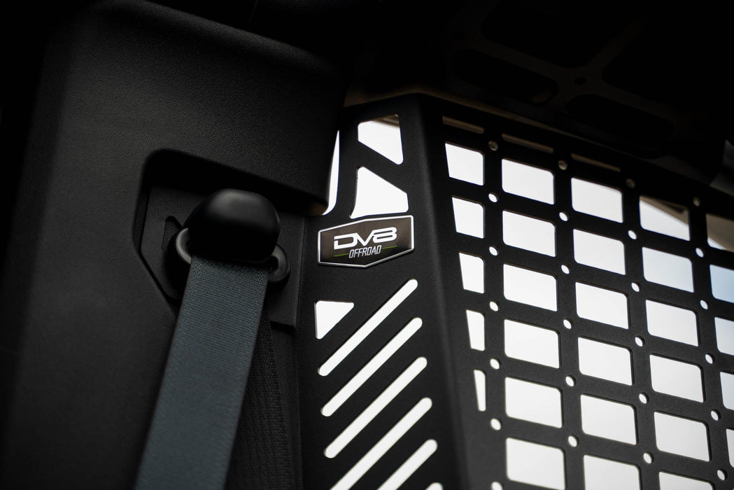 DV8 Offroad 2021-2026 Ford Bronco Pocketed Rear Window Molle Panels – installed on vehicle, image 7 of 13