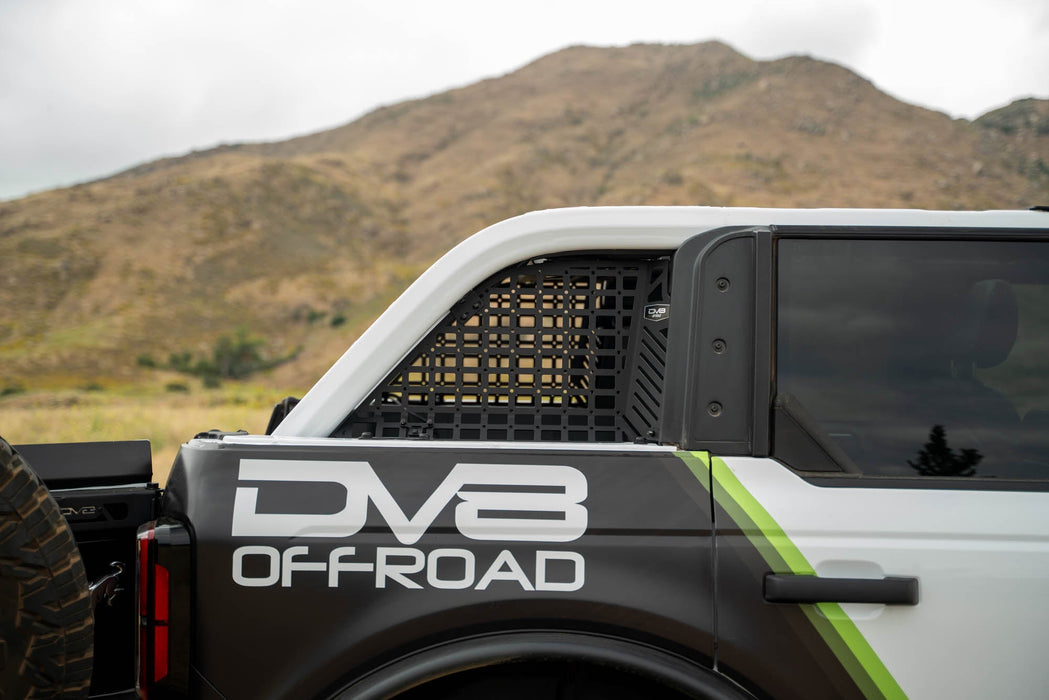 DV8 Offroad 2021-2026 Ford Bronco Pocketed Rear Window Molle Panels – installed on vehicle, image 3 of 13