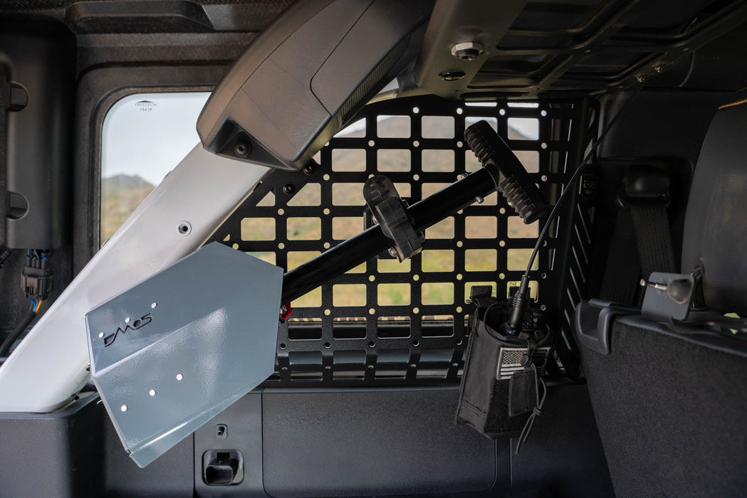 DV8 Offroad 2021-2026 Ford Bronco Pocketed Rear Window Molle Panels – installed on vehicle, image 10 of 13