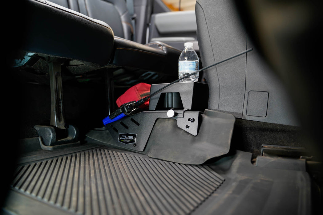 DV8 Offroad 2021-2024 Ford Bronco Rear Seat Cup Holder and Molle Panels – installed on vehicle, image 9 of 14