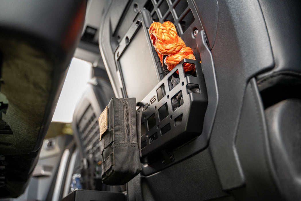 DV8 Offroad 2021-2026 Ford Bronco Seat Back Molle Pockets – installed on vehicle, image 10 of 17