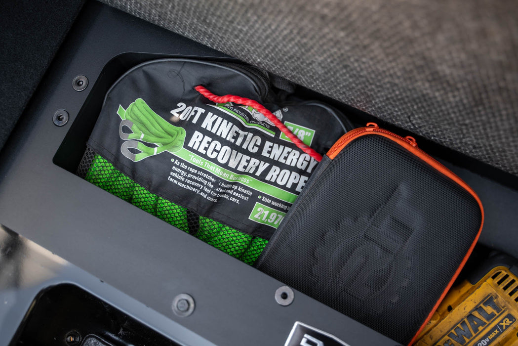 DV8 Offroad 2021-2026 Ford Bronco Storage Compartment – installed on vehicle, image 9 of 13